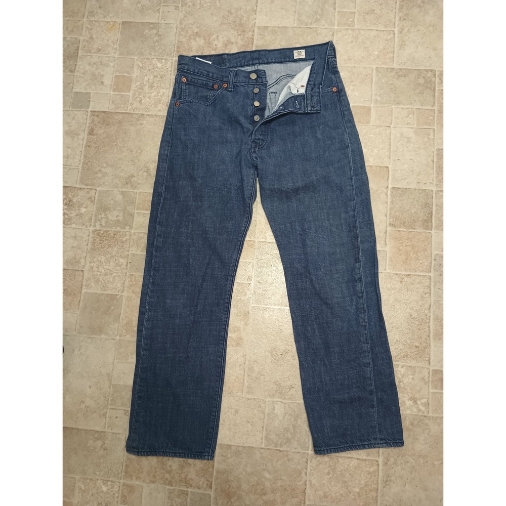 Levis 501 Original Fit White Oak Cone Denim Jeans Blue 32x30
